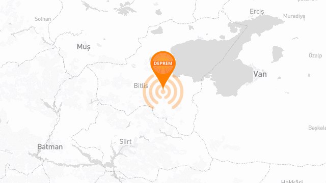 Bitlis’te 4.3 Büyüklüğünde Deprem