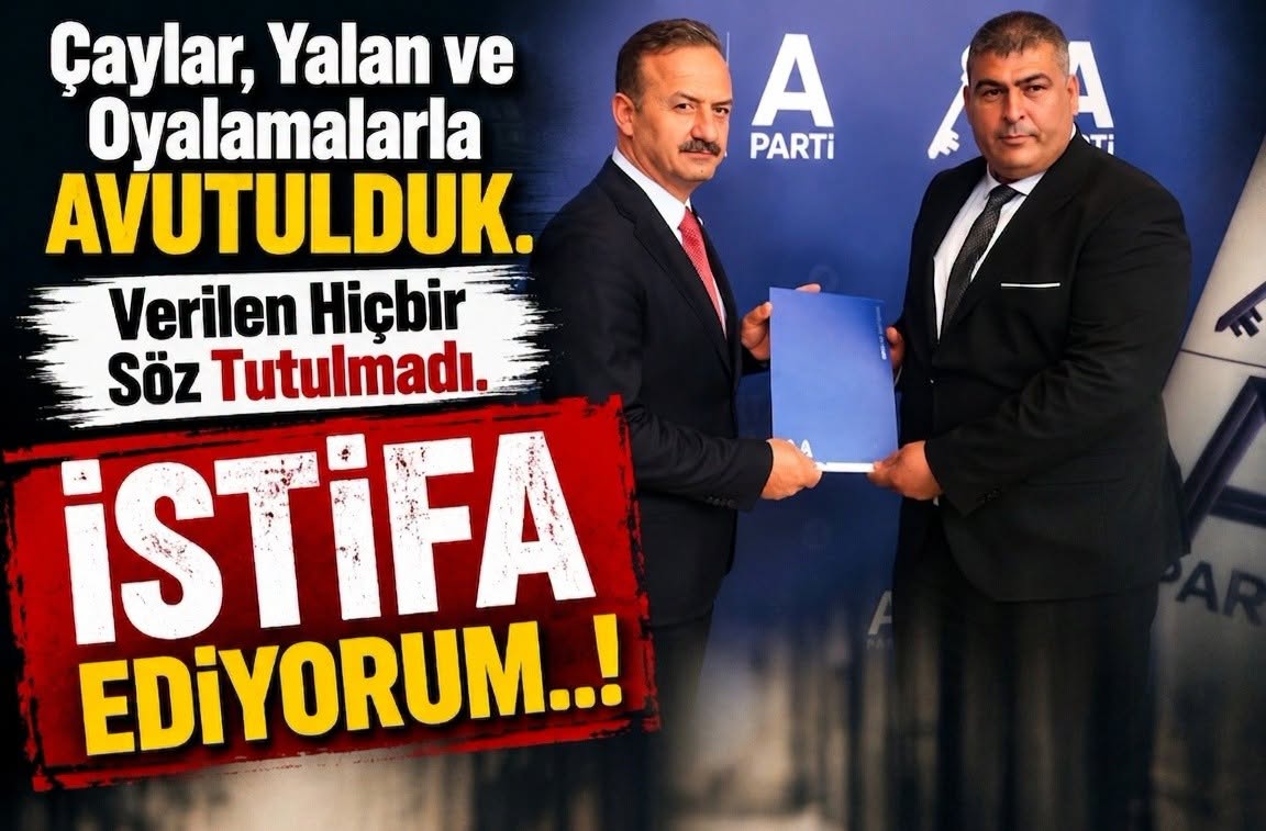 Anahtar Parti Erdemli’de İstifa Depremi! İlçe Başkanı Sinan Çaylar’dan İl Başkanına Sert Sözler